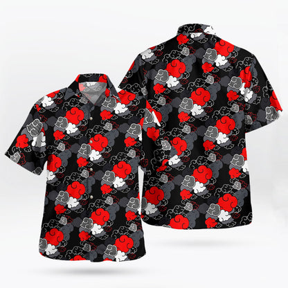 Dark Ninja Anime Pattern Hawaiian Shirt