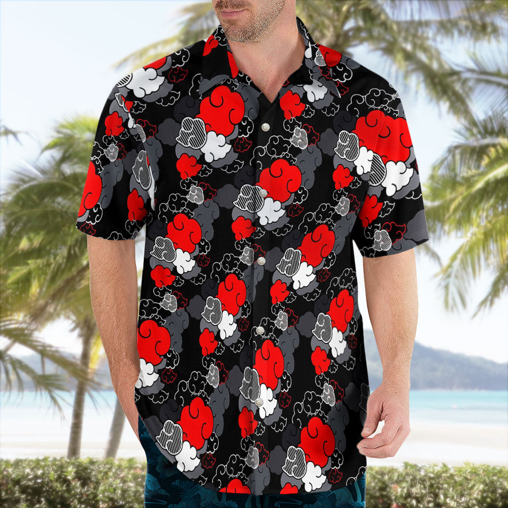 Dark Ninja Anime Pattern Hawaiian Shirt