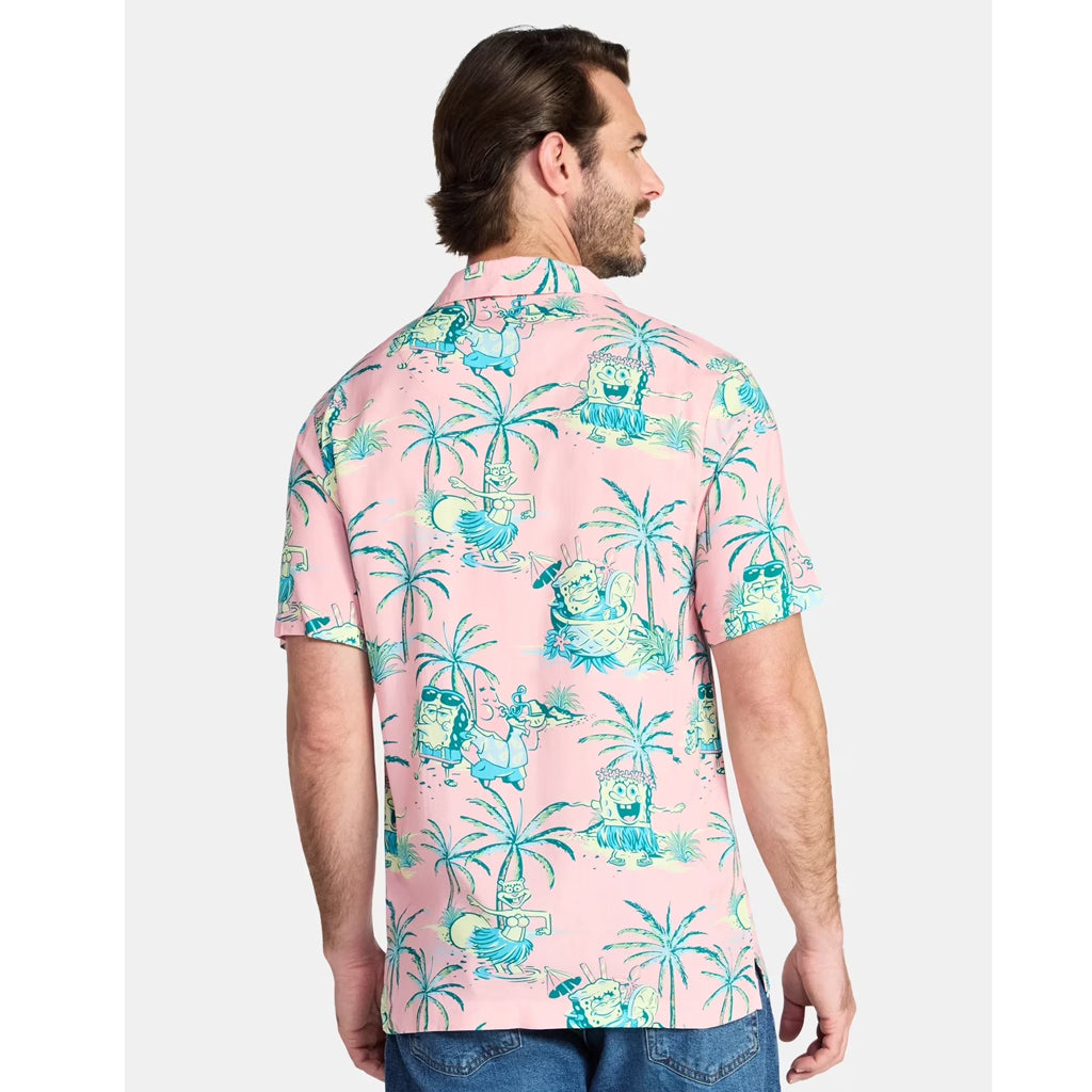 Pink Cartoon Sea Character Hawaiian Shirt
