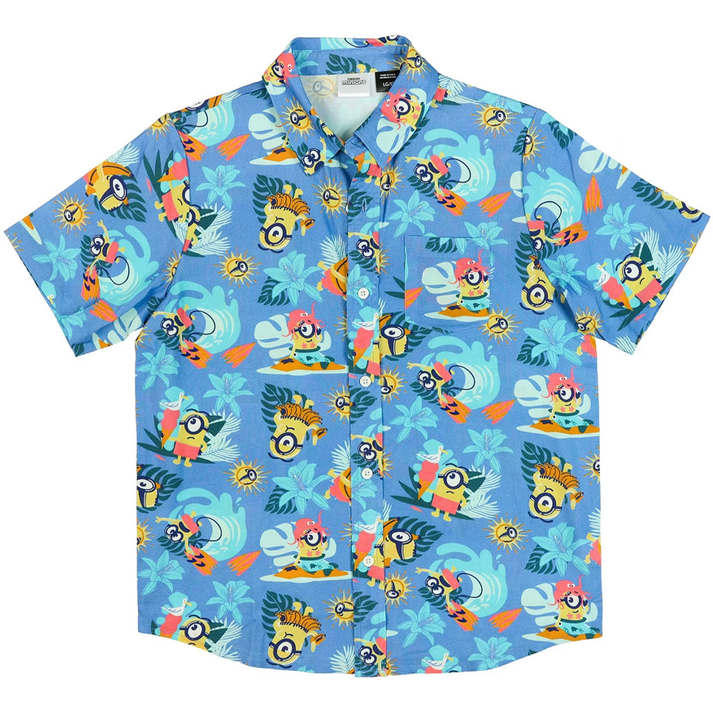 Minions Beach Theme Blue 2026 Hawaiian Shirt