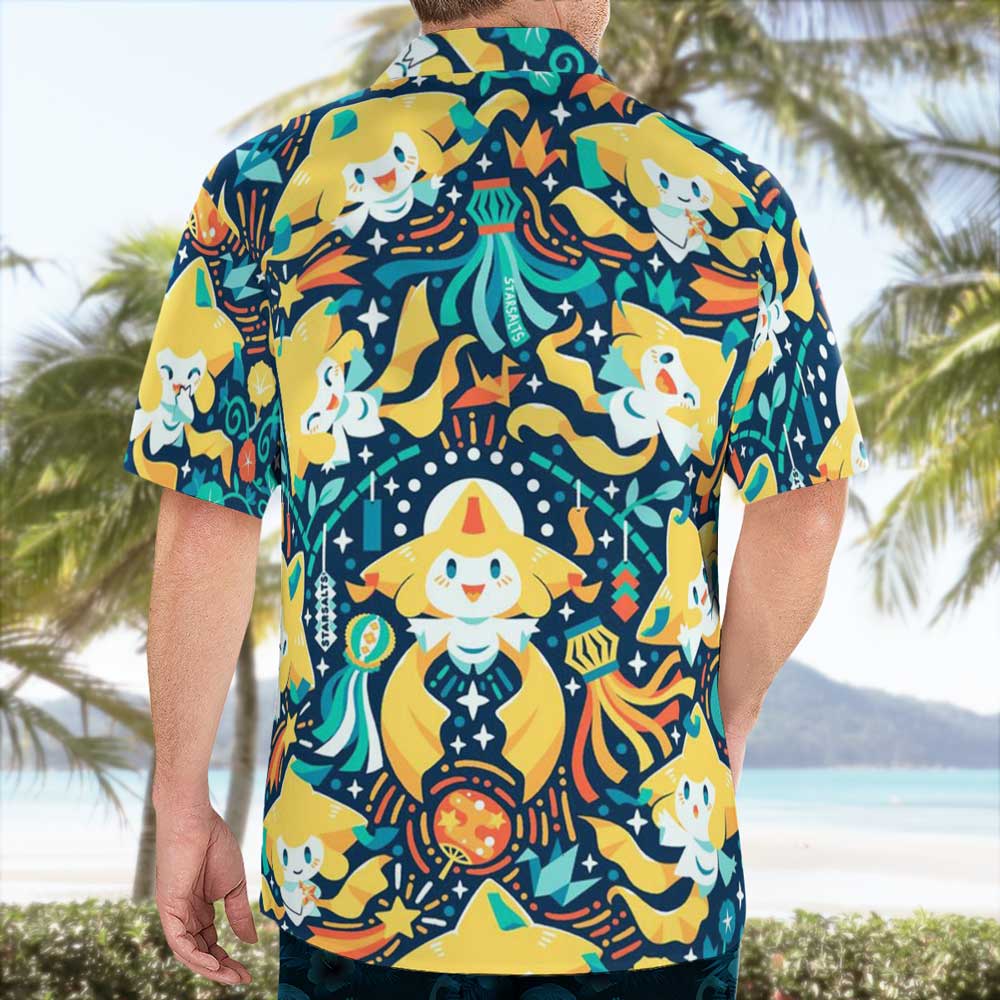 Cute Star Creature Button-Up Hawaiian Shirt