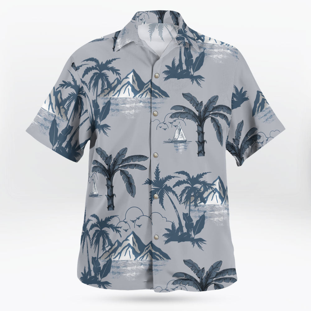 Out of Time Grey Hawaiian Shirt