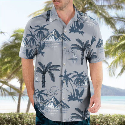 Out of Time Grey Hawaiian Shirt