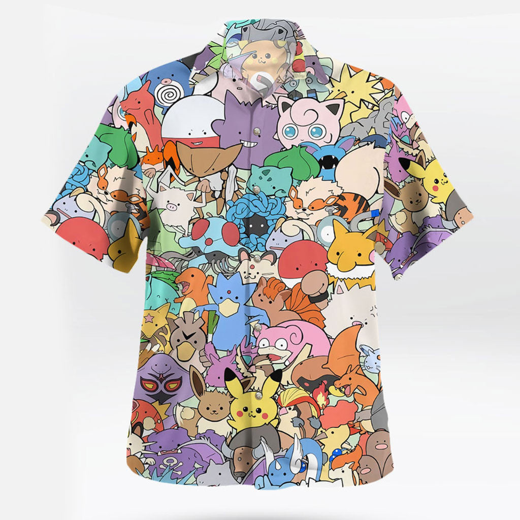 Kanto Region Pokémon All-Stars Hawaiian Shirt