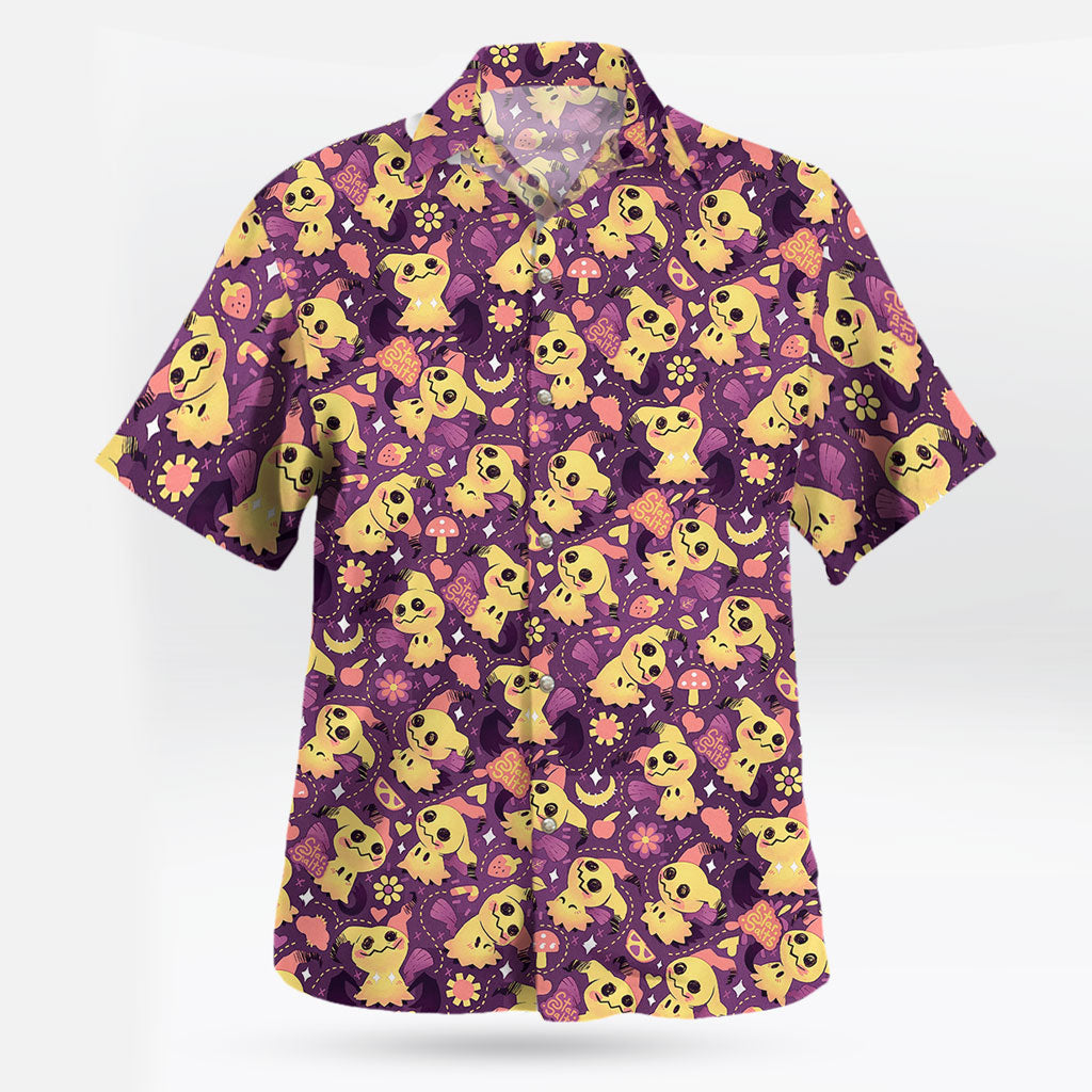 Mimikyu Hawaiian Shirt Spooky-Cute Tropical Style