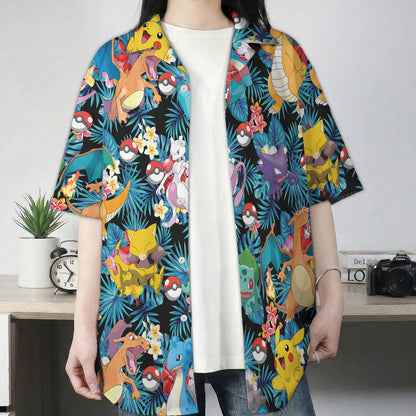 Fantasy Creature Tropical Pattern Hawaiian Shirt