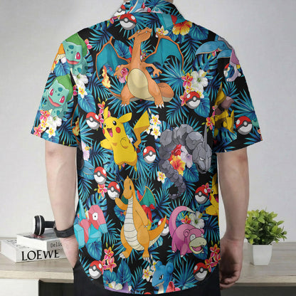 Fantasy Creature Tropical Pattern Hawaiian Shirt