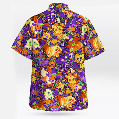 Halloween Party Cute Creature Hawaiian Shirt