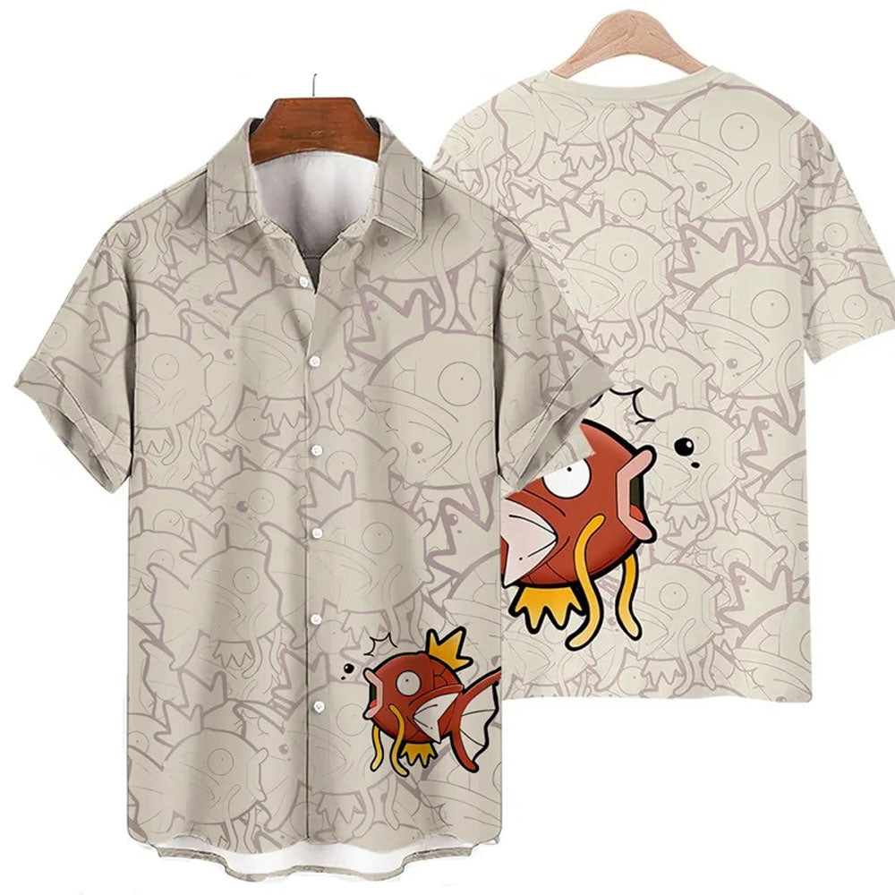 Pokemon Magikarp Aloha Shirt Unique Anime Hawaiian Shirt for Fans