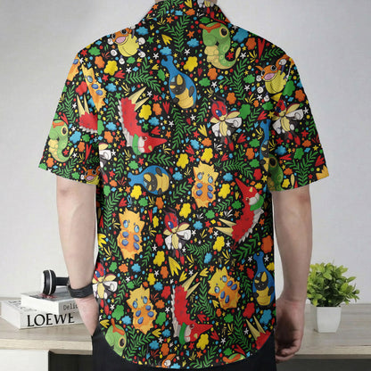 Bug Type Tropical Pattern Hawaiian Shirt