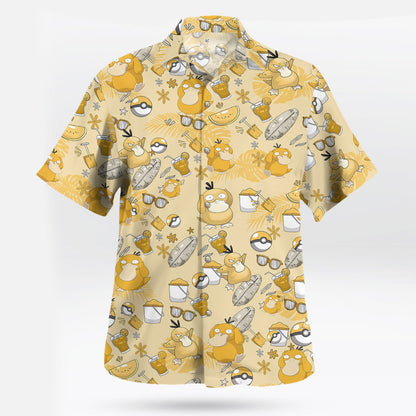 Pokemon Psyduck Summer Mood Hawaiian Shirt Yellow Funny & Relaxed Pokémon Vibes