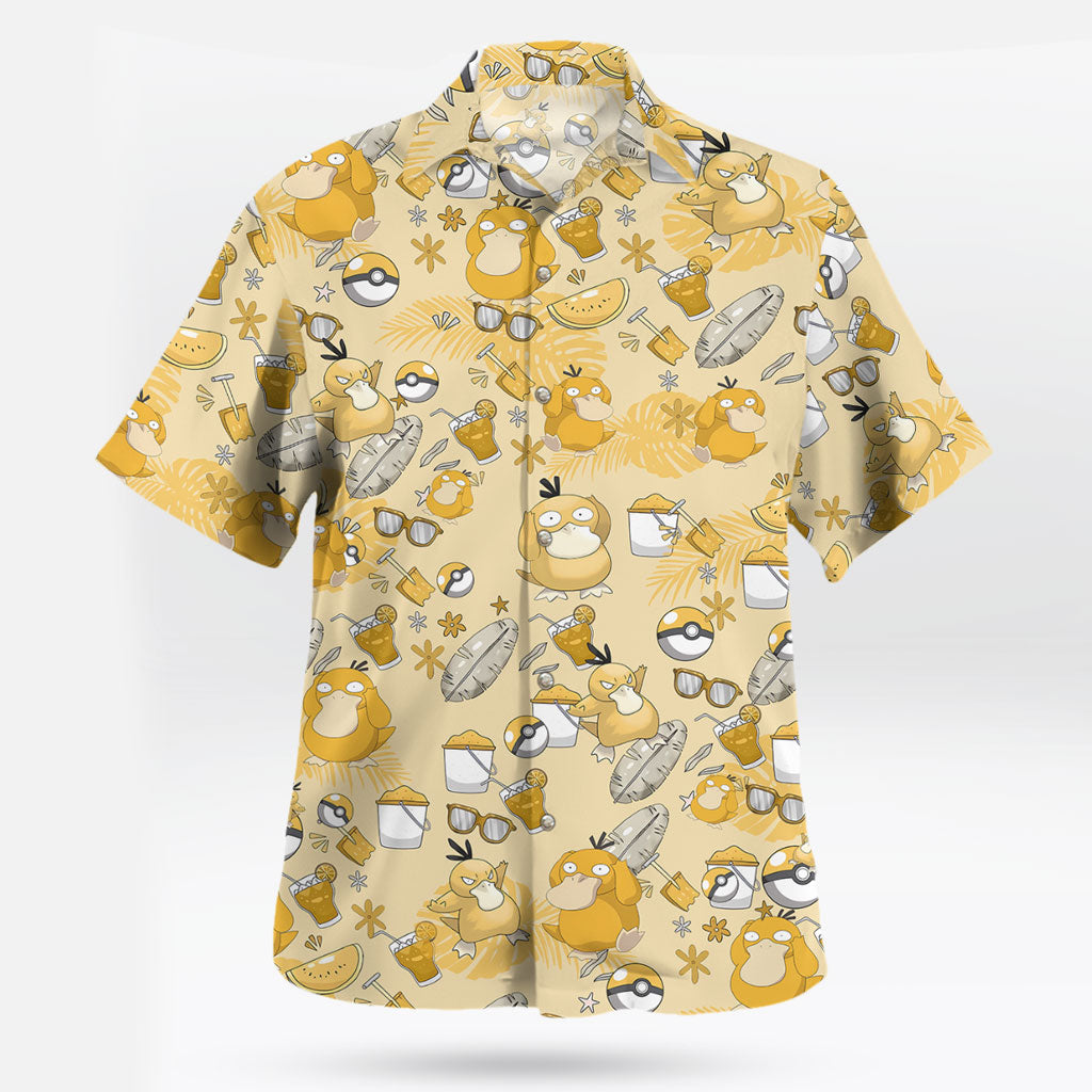 Pokemon Psyduck Summer Mood Hawaiian Shirt Yellow Funny & Relaxed Pokémon Vibes