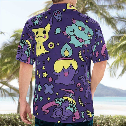 Ghost Creature Short Sleeve Hawaiian Shirt