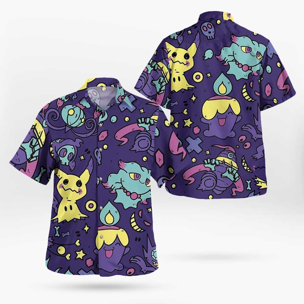 Ghost Creature Short Sleeve Hawaiian Shirt