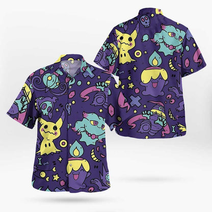 Ghost Creature Short Sleeve Hawaiian Shirt