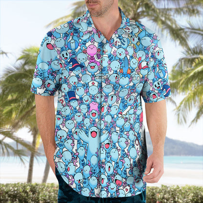 Blue Water Creature Anime Hawaiian Shirt