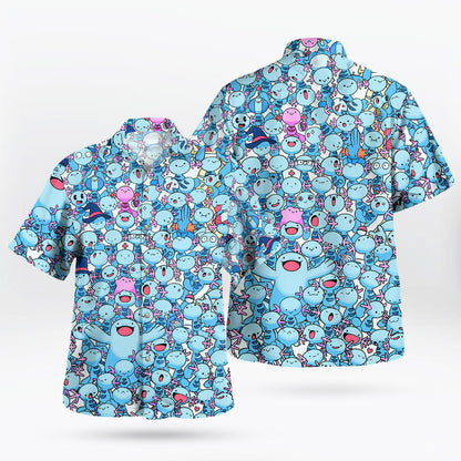 Blue Water Creature Anime Hawaiian Shirt