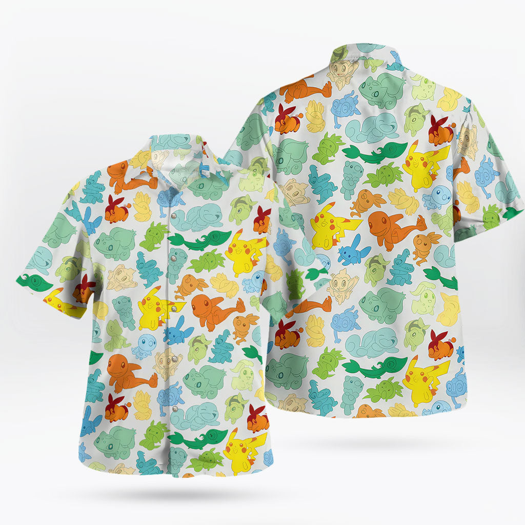 Starter Creature Colorful Print Hawaiian Shirt