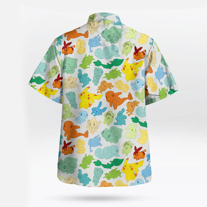 Starter Creature Colorful Print Hawaiian Shirt