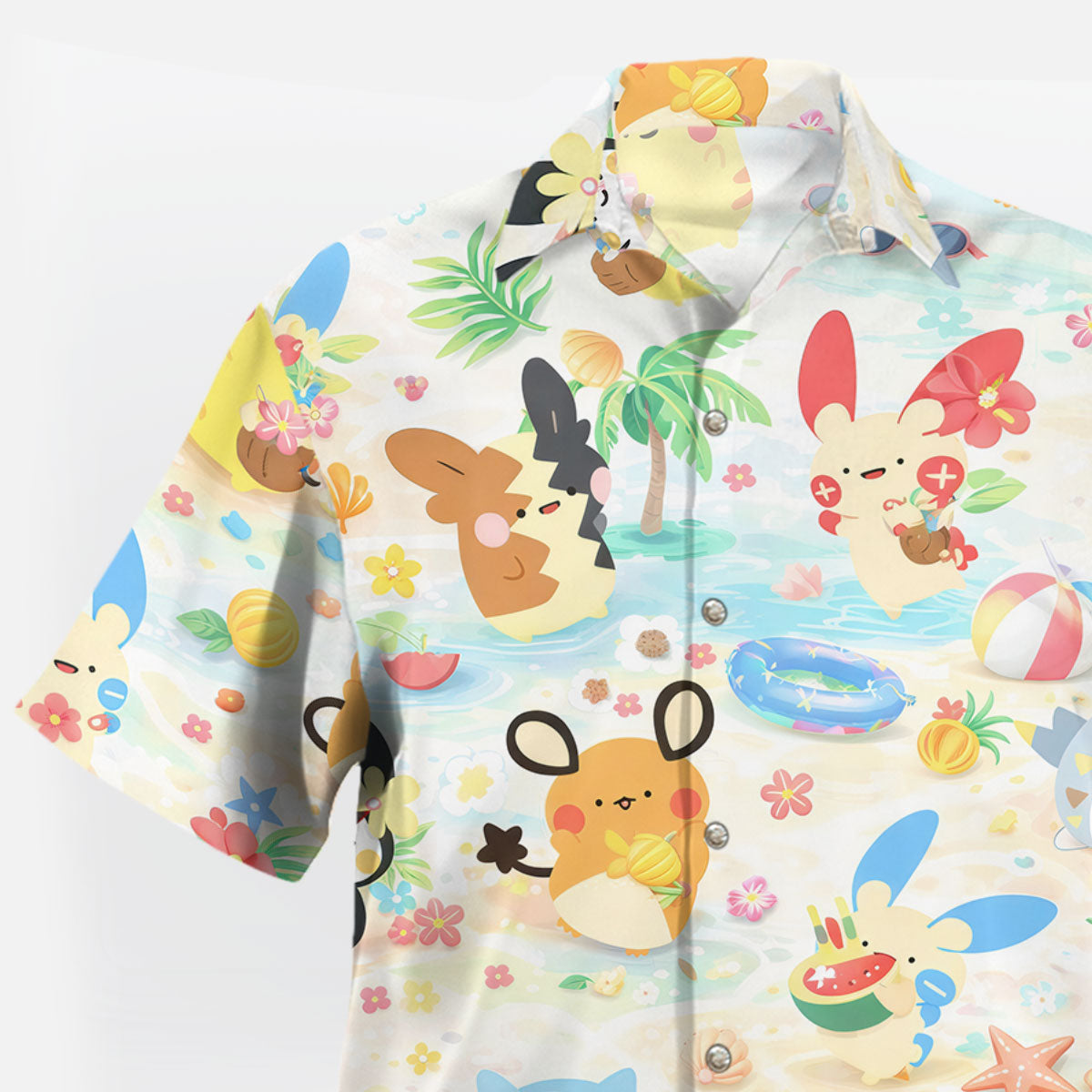 Pastel Kawaii Beach Party Hawaiian Shirt
