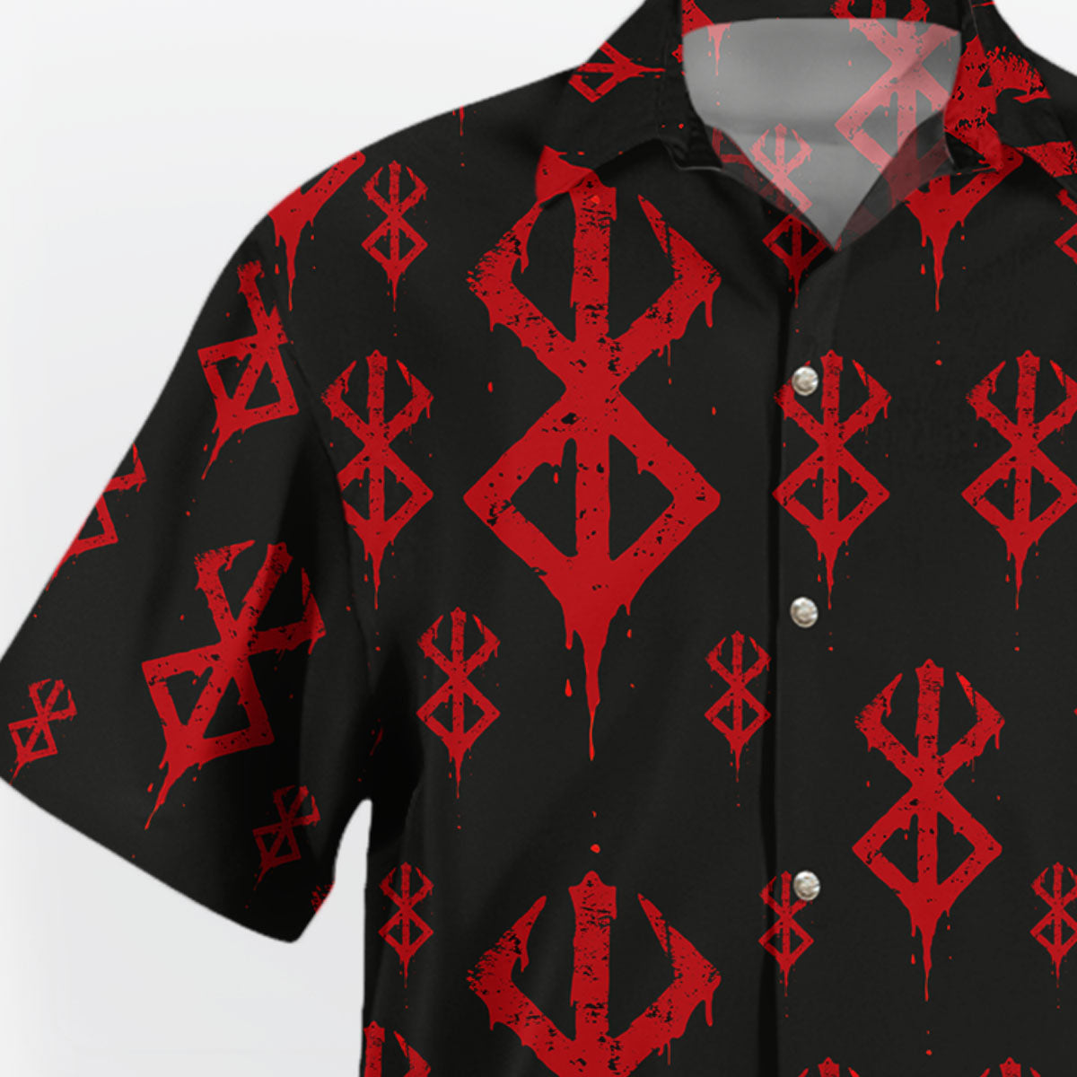 Black Red Dark Fantasy Anime Hawaiian Shirt