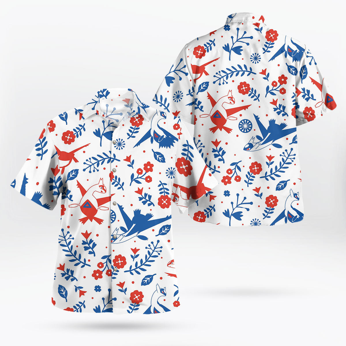 Anime Pokemon Aloha Latias Latios Hawaiian Shirt