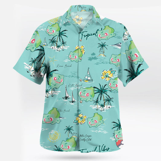 Bulbasaur Ocean Breeze Hawaiian Shirt Tropical Sea Style