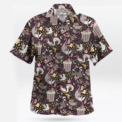 Trash Mammals Hawaiian Shirt Raccoon, Skunk, Opossum Vibes