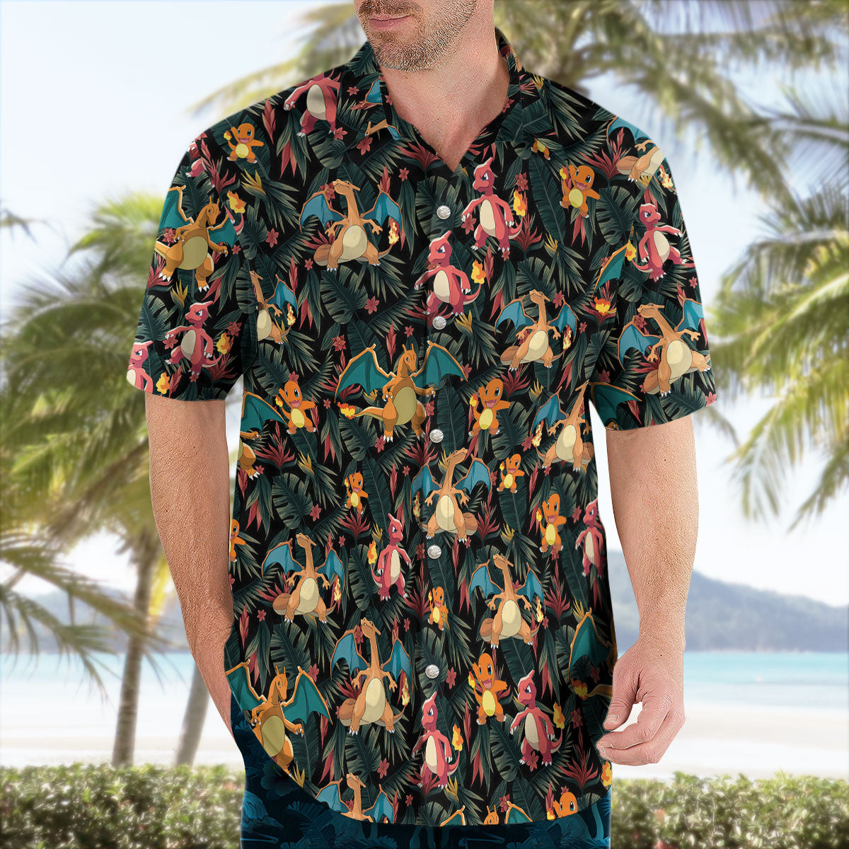 Fire Dragon Evolution Tropical Hawaiian Shirt