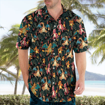Fire Dragon Evolution Tropical Hawaiian Shirt