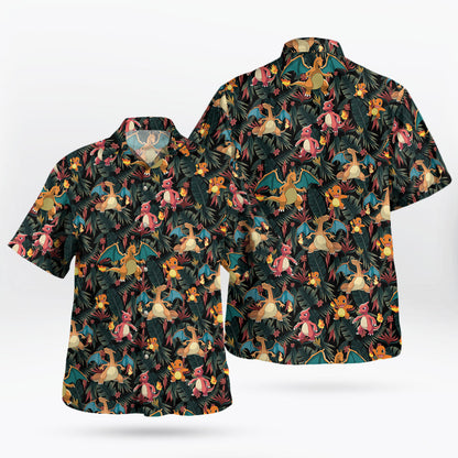 Fire Dragon Evolution Tropical Hawaiian Shirt