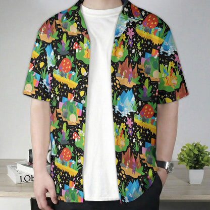 Fantasy Creature World Tropical Pattern Hawaiian Shirt