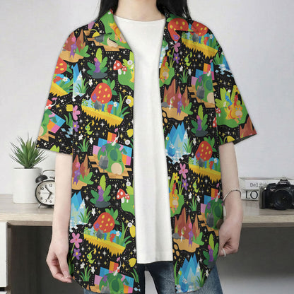 Fantasy Creature World Tropical Pattern Hawaiian Shirt