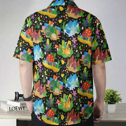 Fantasy Creature World Tropical Pattern Hawaiian Shirt