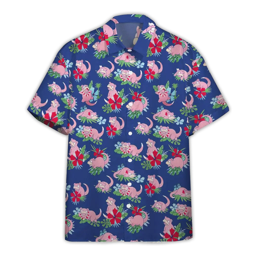 Pink Lazy Creature Blue Generation Hawaiian Shirt