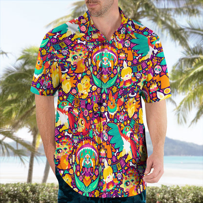 Sugar Skull Tropical Hawaiian Shirt