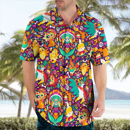 Sugar Skull Tropical Hawaiian Shirt