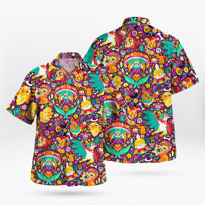Sugar Skull Tropical Hawaiian Shirt