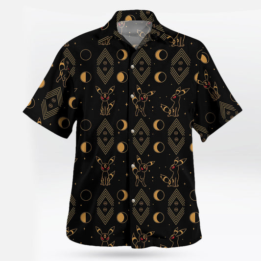 Pokémon Umbreon Moon Phase Tropical Hawaiian Shirt