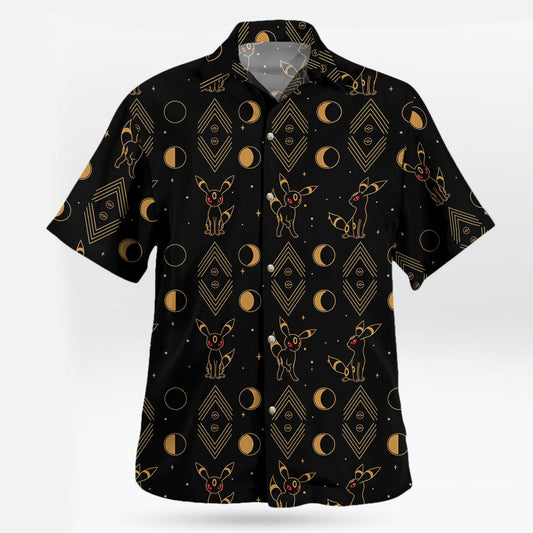 Pokémon Umbreon Moon Phase Tropical Hawaiian Shirt