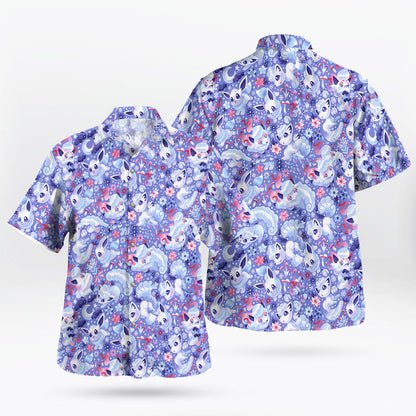 Chill And Cute Snow Fox Aloha Hawaiian Shirt