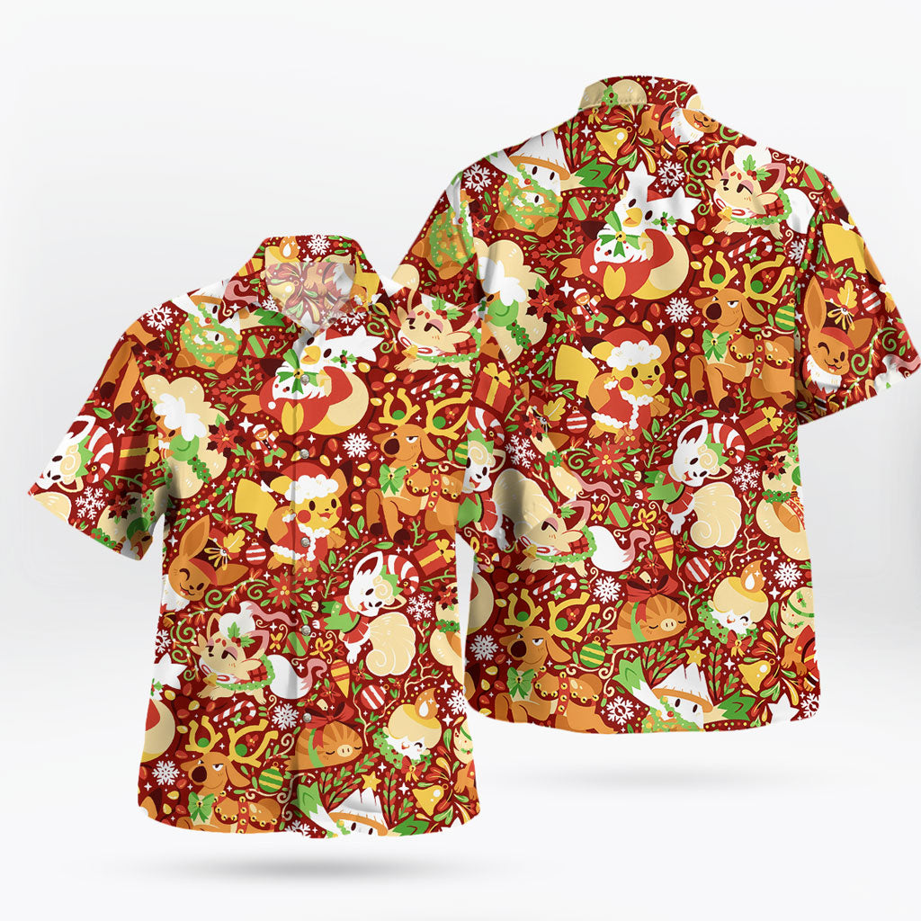 Festive Christmas Tropical Hawaiian Shirt