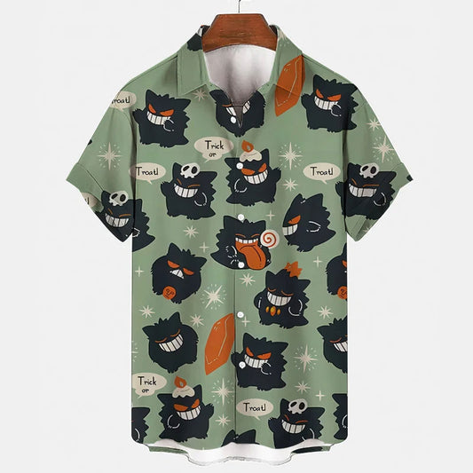 Gengar Aloha Shirt Unique Anime Hawaiian Shirt for Fans