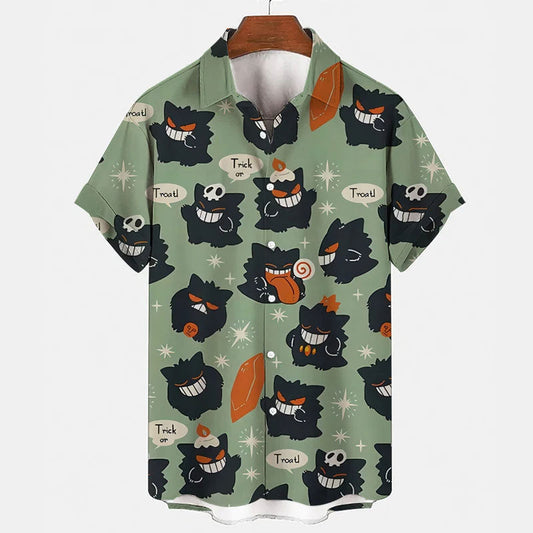 Gengar Aloha Shirt Unique Anime Hawaiian Shirt for Fans
