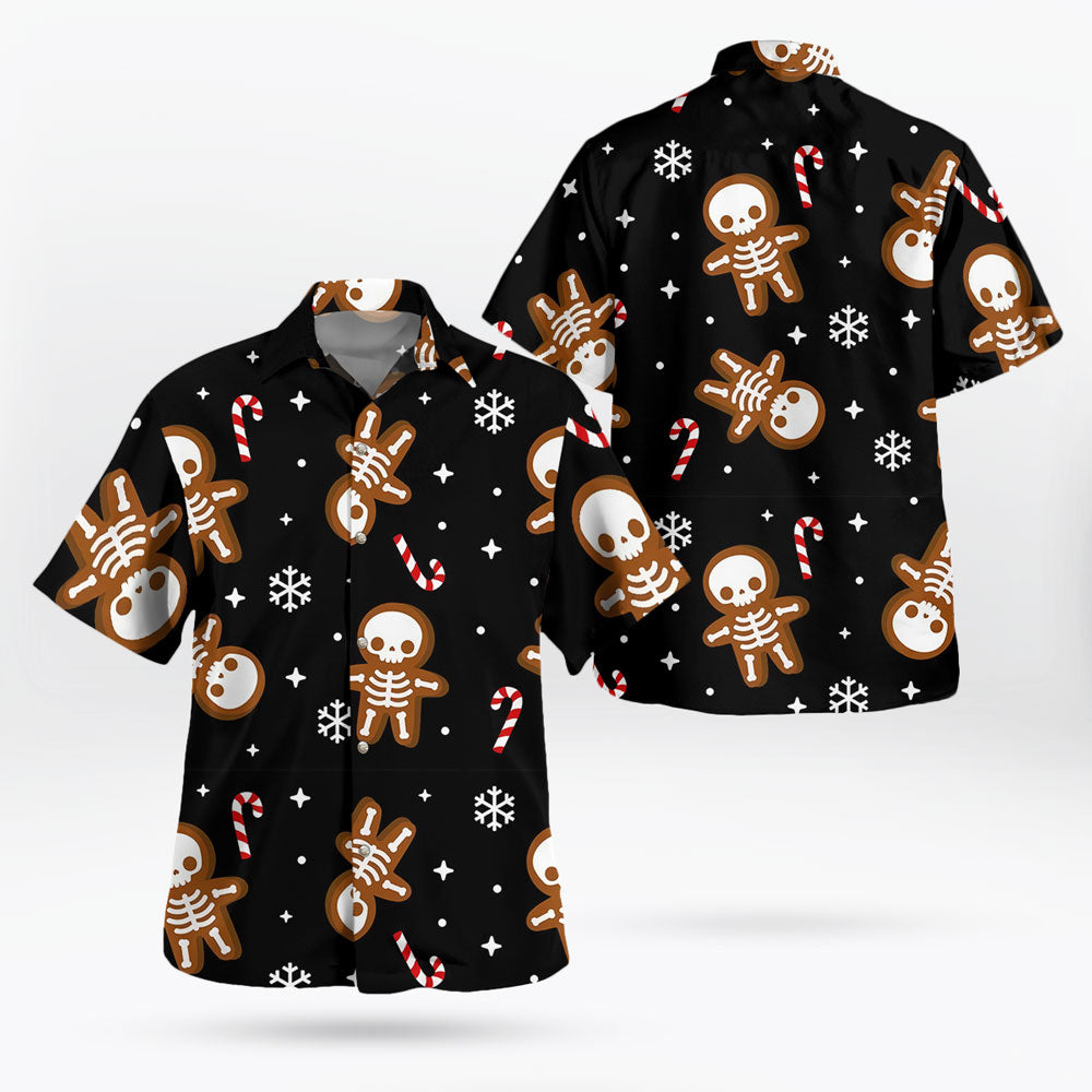 Spooky Christmas Button Up Hawaiian Shirt