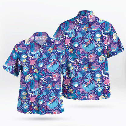 Water Type Sea Breeze Aloha Pattern Hawaiian Shirt