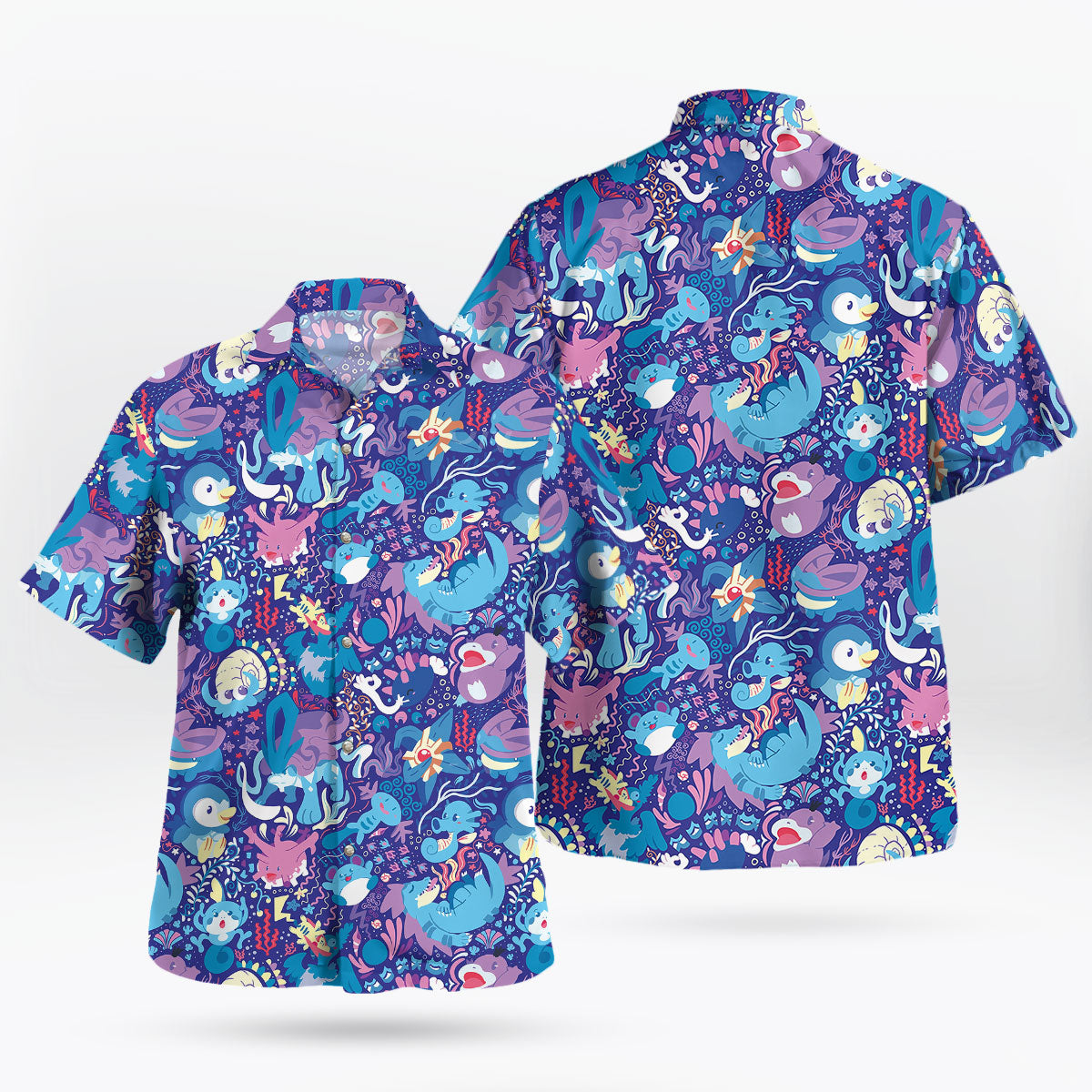 Water Type Sea Breeze Aloha Pattern Hawaiian Shirt