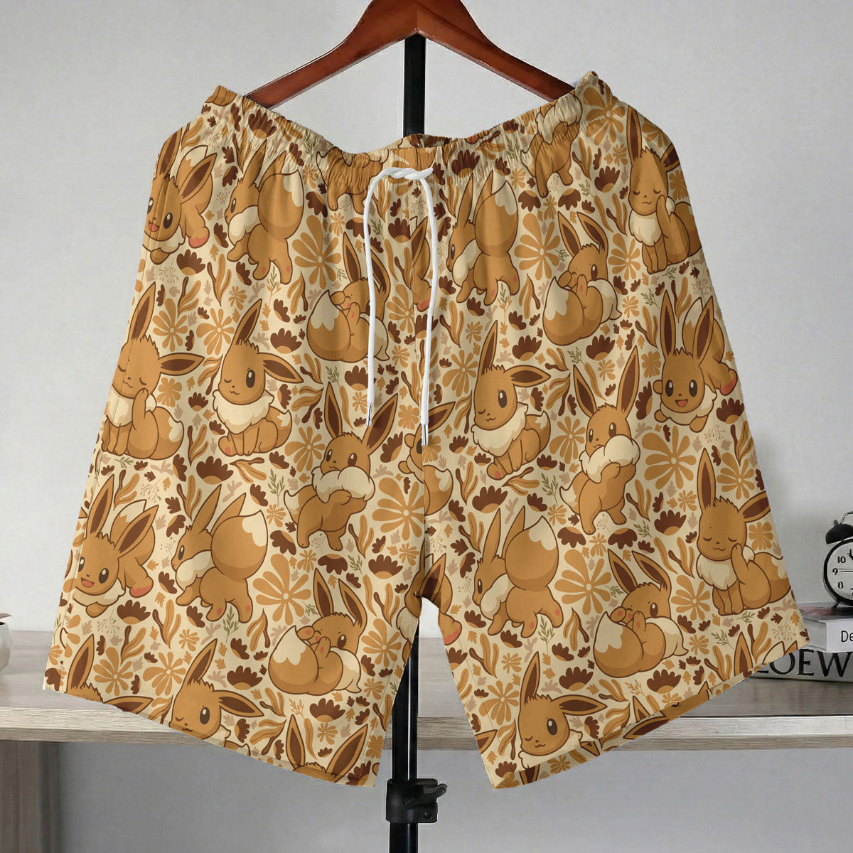 Pokémon Eevee Cute Brown Vintage Swim Shorts
