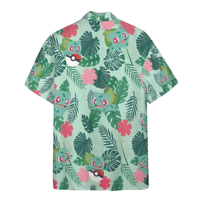 Tropical Green Leaf Hawaiian Shirt