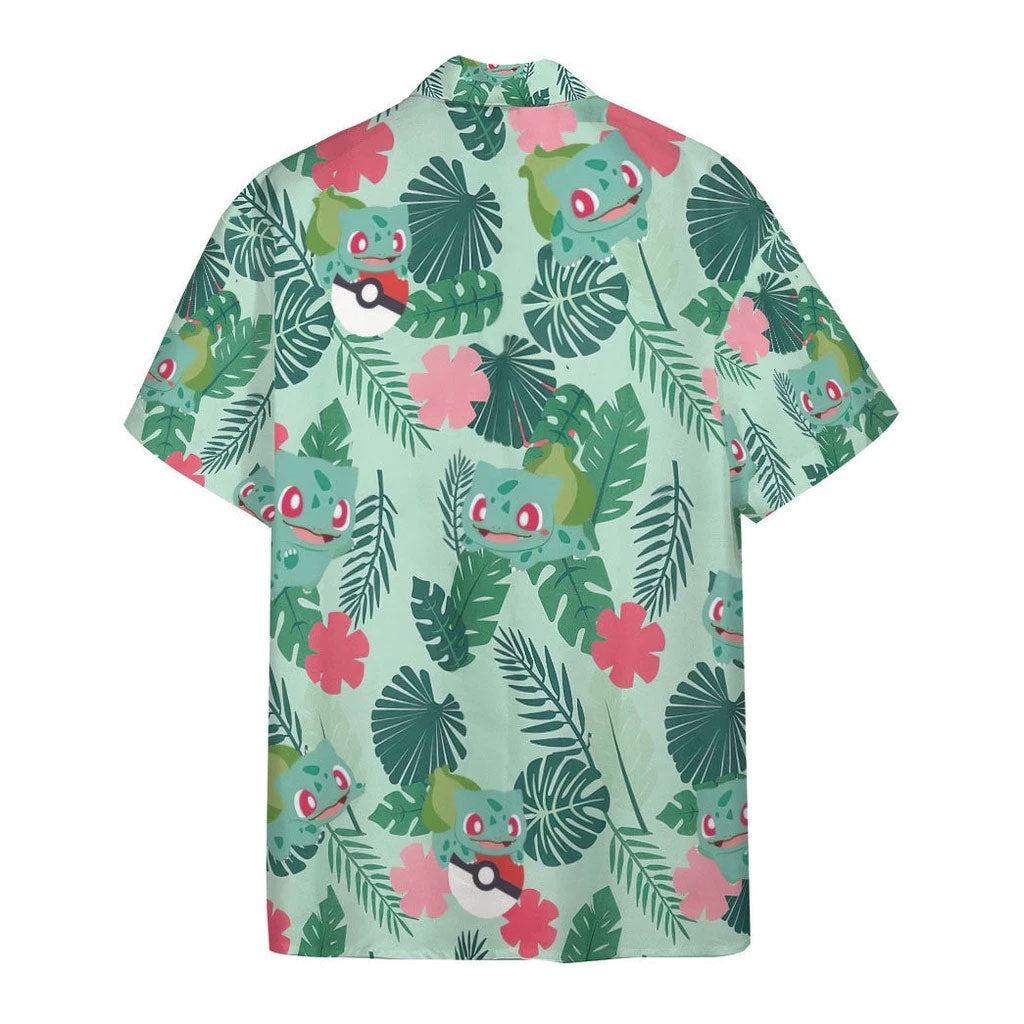 Tropical Green Leaf Hawaiian Shirt